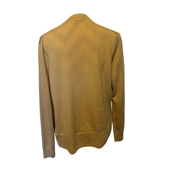 Brooks Brothers Mens Ultra-Fine Merino Crewneck Sweater Tan Large - Picture 2 of 5